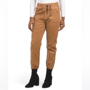 Joe’s Sienna Coated Cropped Jogger Pants Maple Brown NWT